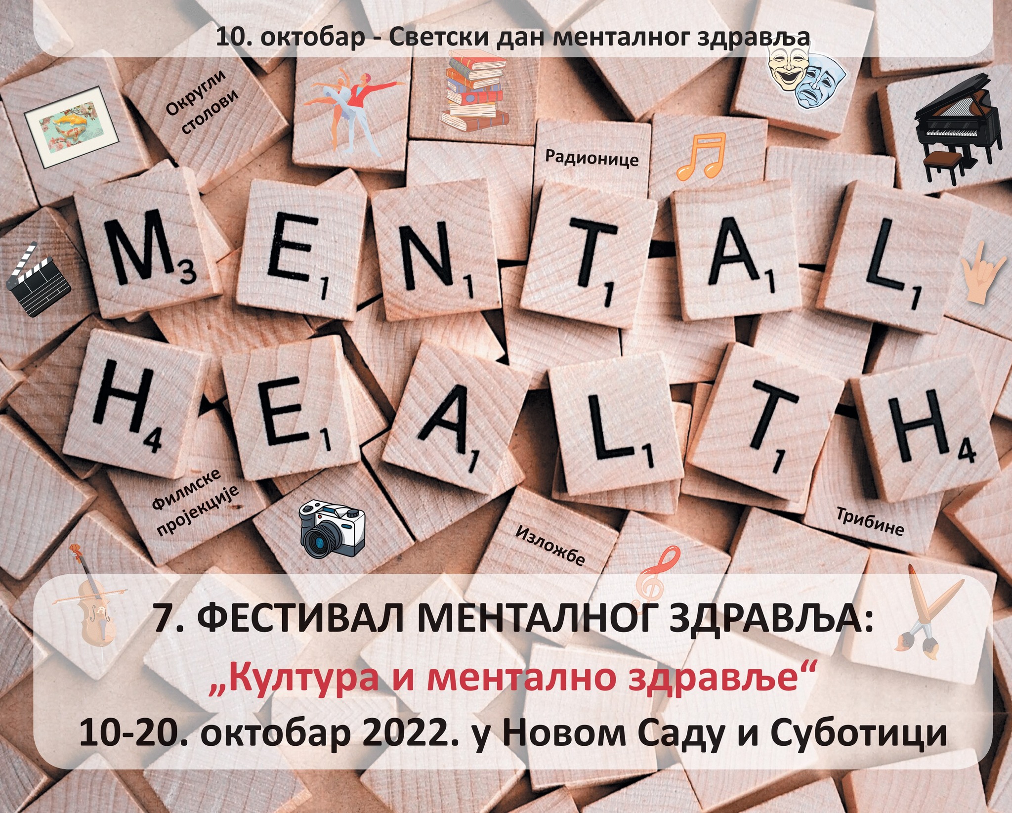 Festival mentalnog zdravlja u Novom Sadu, Subotici i onlajn